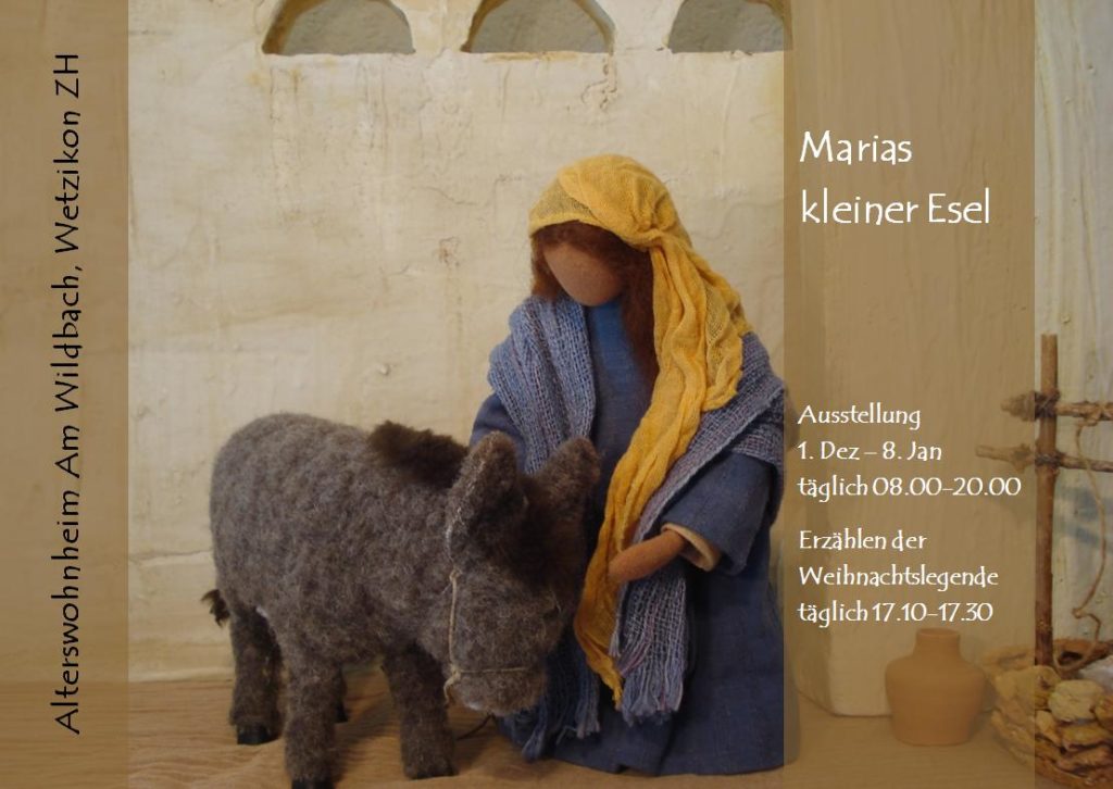 Flyer zur Ausstellung "Marias kleiner Esel" im Wildbach 2011